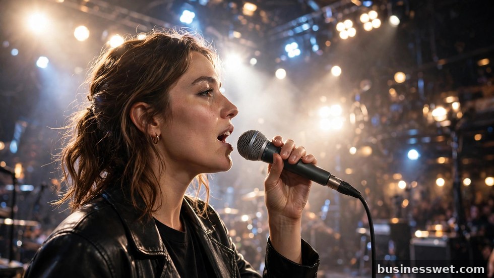 Een Nederlandse zangeres treedt op voor een enthousiast publiek tijdens een liveconcert.