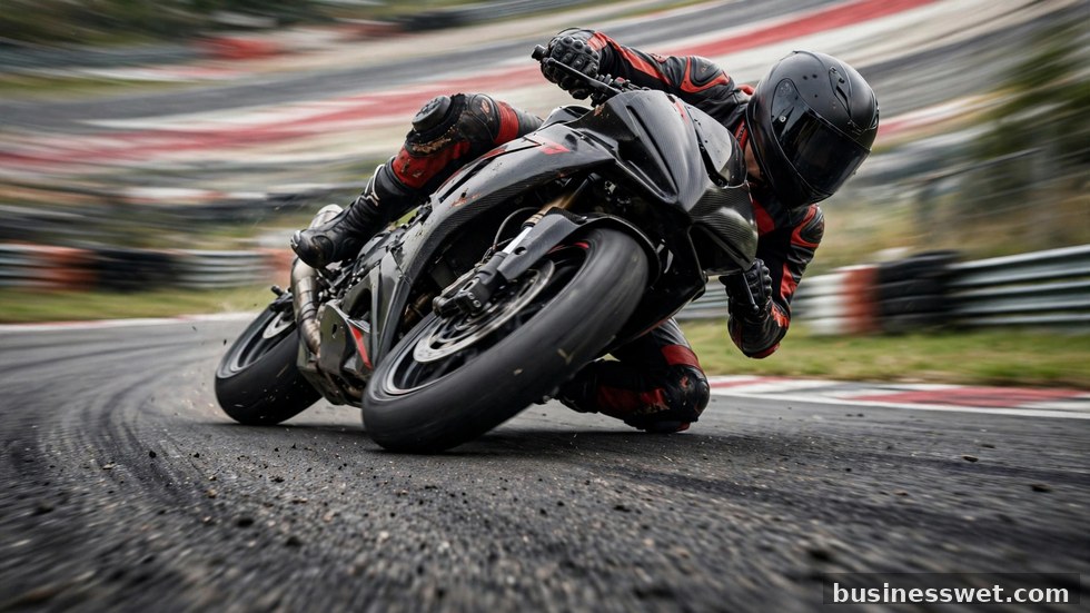 MotoGP-coureurs die scherp door de bocht gaan tijdens een race op het circuit.